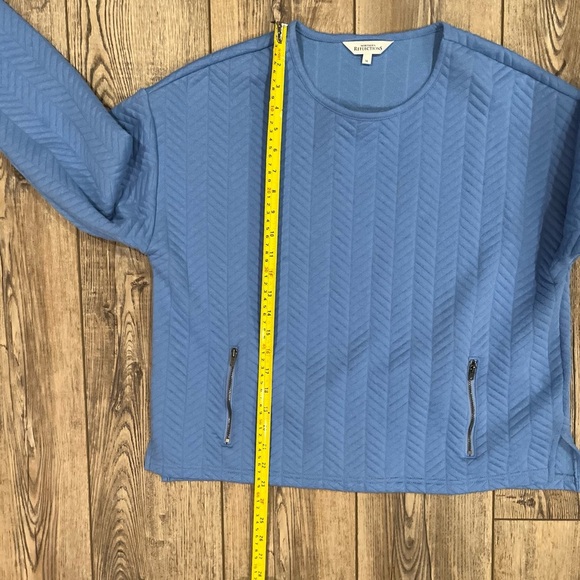 Northern Reflections Blue Quilted Pullover Sweatshirt M - Picture 7 of 7